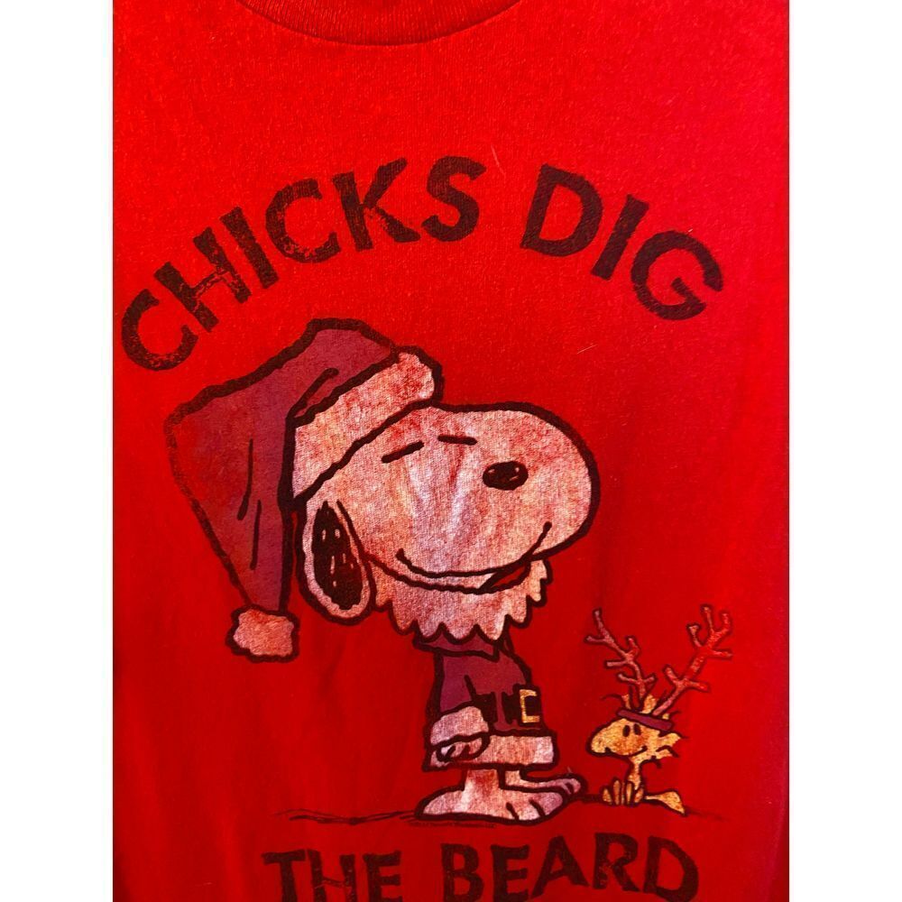 Snoopy Christmas shirt Chicks‎ Dig the Bread large red